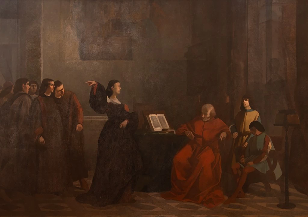 Scena Medicea (Clarice Strozzi intima ad Ippolito ed Alessandro de’ Medici di partire da Firenze) - Museo Civico G. Fattori, Livorn